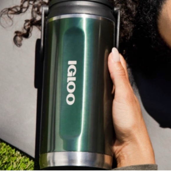 Igloo 16 oz Insulated Tumbler Flip N Sip Green NWT - Picture 2 of 15